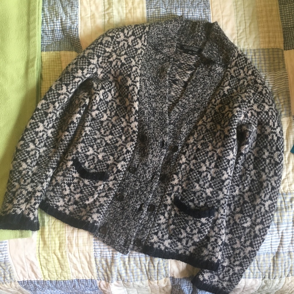 Banana Republic Fair Isle Wool Cardigan Knit Sweater